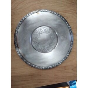 Vintage W.M. Rodgers 162 Silver Plate 10" Round Tray Filigree Ring Ornate Scroll